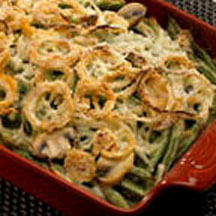 Green Bean and Gruyère Casserole with Spicy Onion Rings Recipe ...