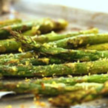 Roasted Asparagus with Pesto & Lemon