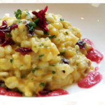 Chef Berry's Roasted Pumpkin Risotto with Cranberry Brown Butter Sauce