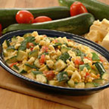 Zucchini and Corn in Cream