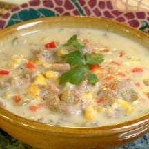 Quick Santa Fe Corn and Sausage Stew